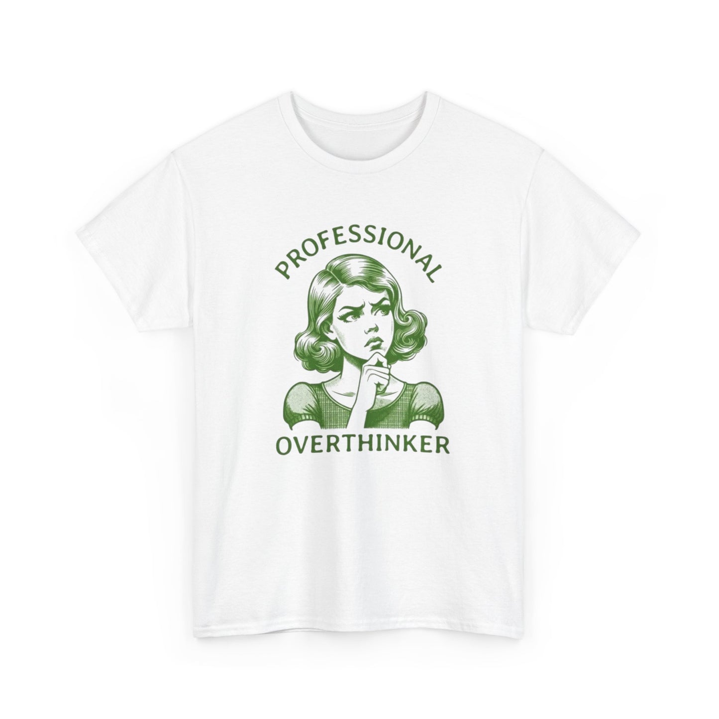 Professional Overthinker Funny T Shirt Unisex Heavy Cotton Tee