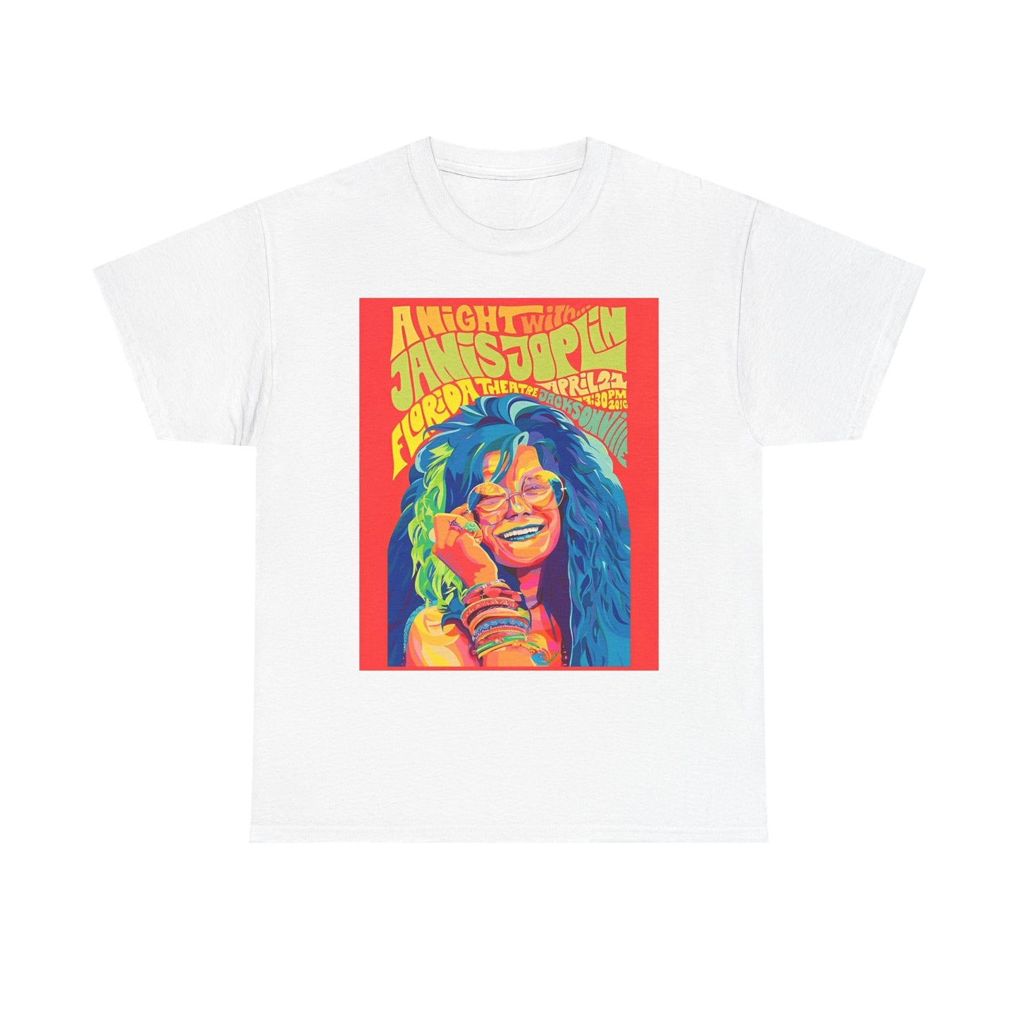 Janis Joplin Poster T Shirt BRAND NEW Apparel Unisex Graphic Tee USA