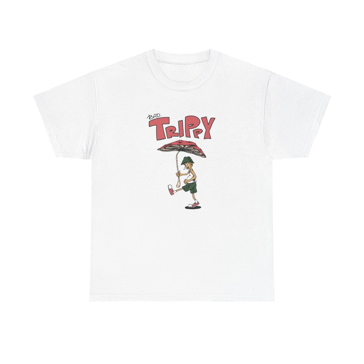 Bad Trippy Mushrooms Graphic T Shirt NEW Adult Unisex Heavy Cotton Tee