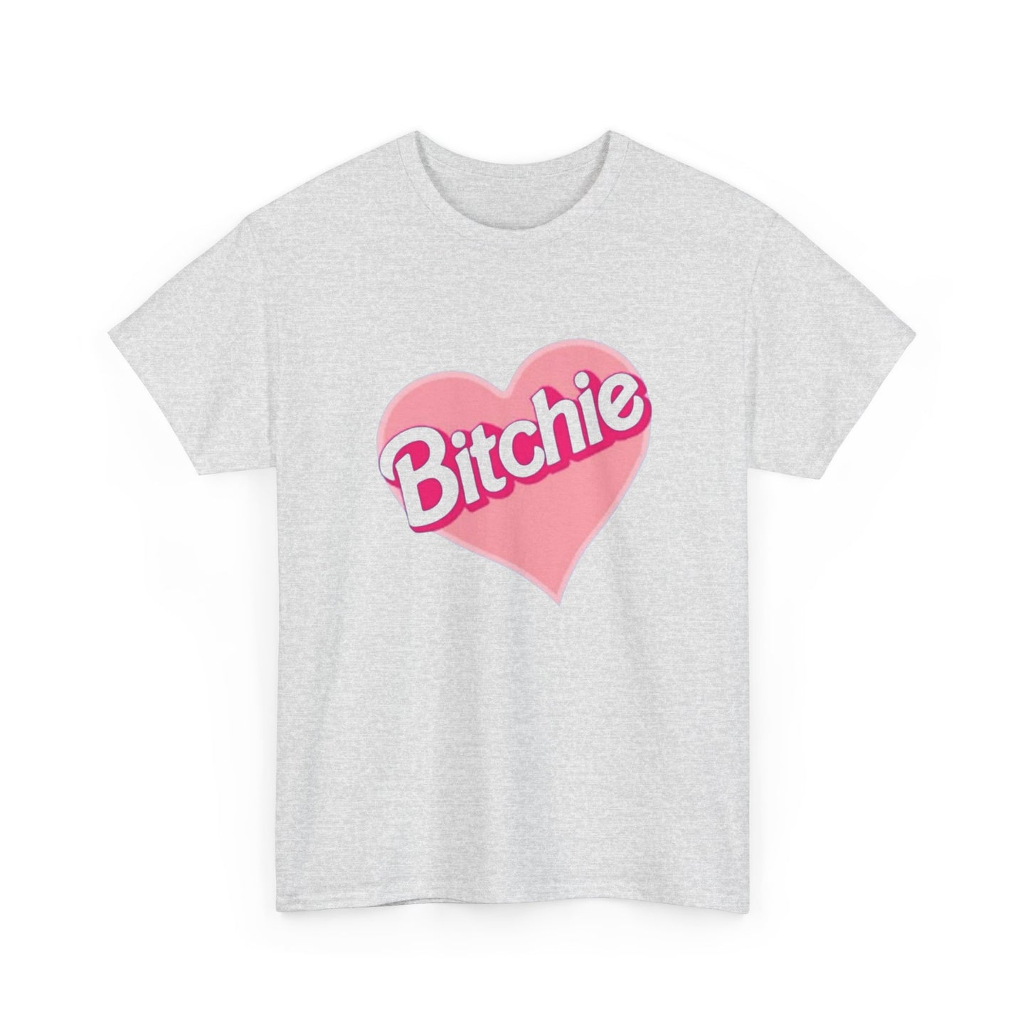 Bitchie Heart Funny Graphic T Shirt Unisex Heavy Cotton Tee Gift