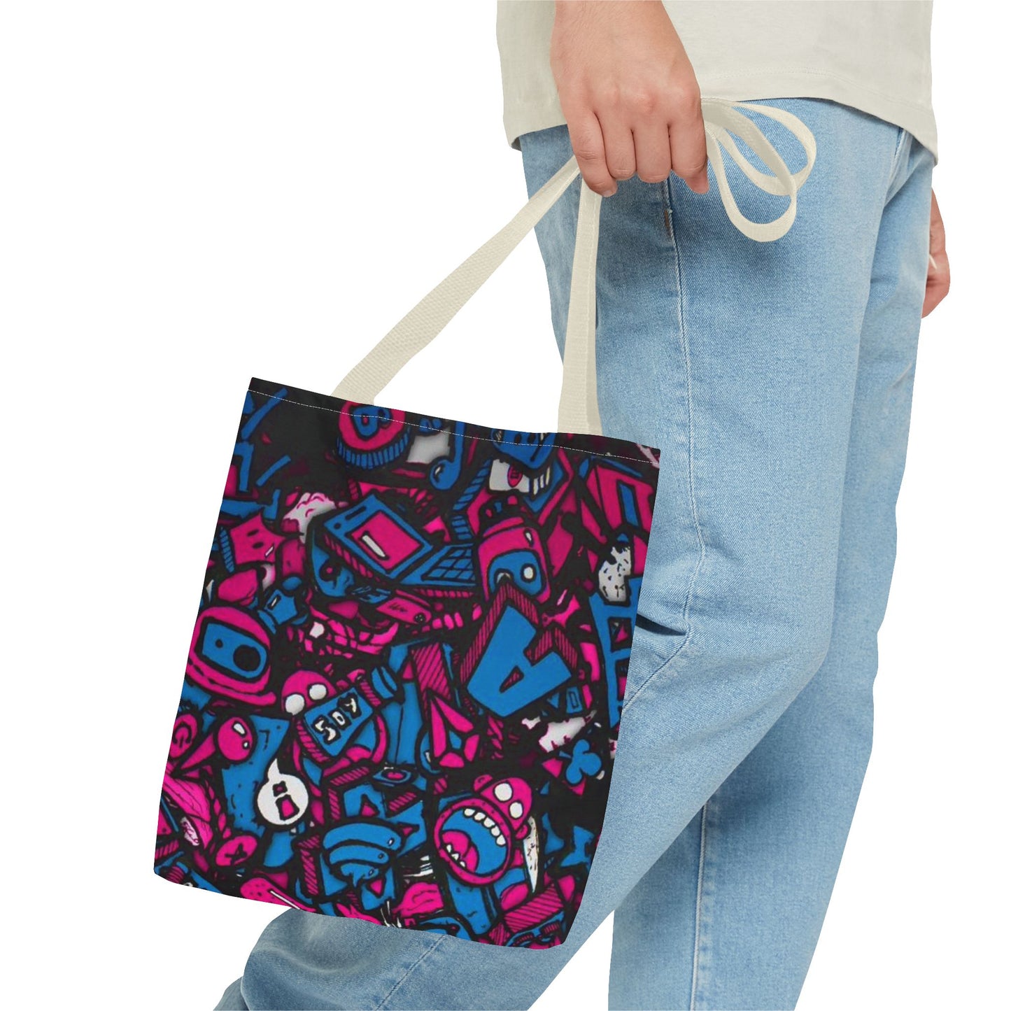 Cartoon Characters All Over Print BRAND NEW Purse, Pocketbook,Travel Tote Bag