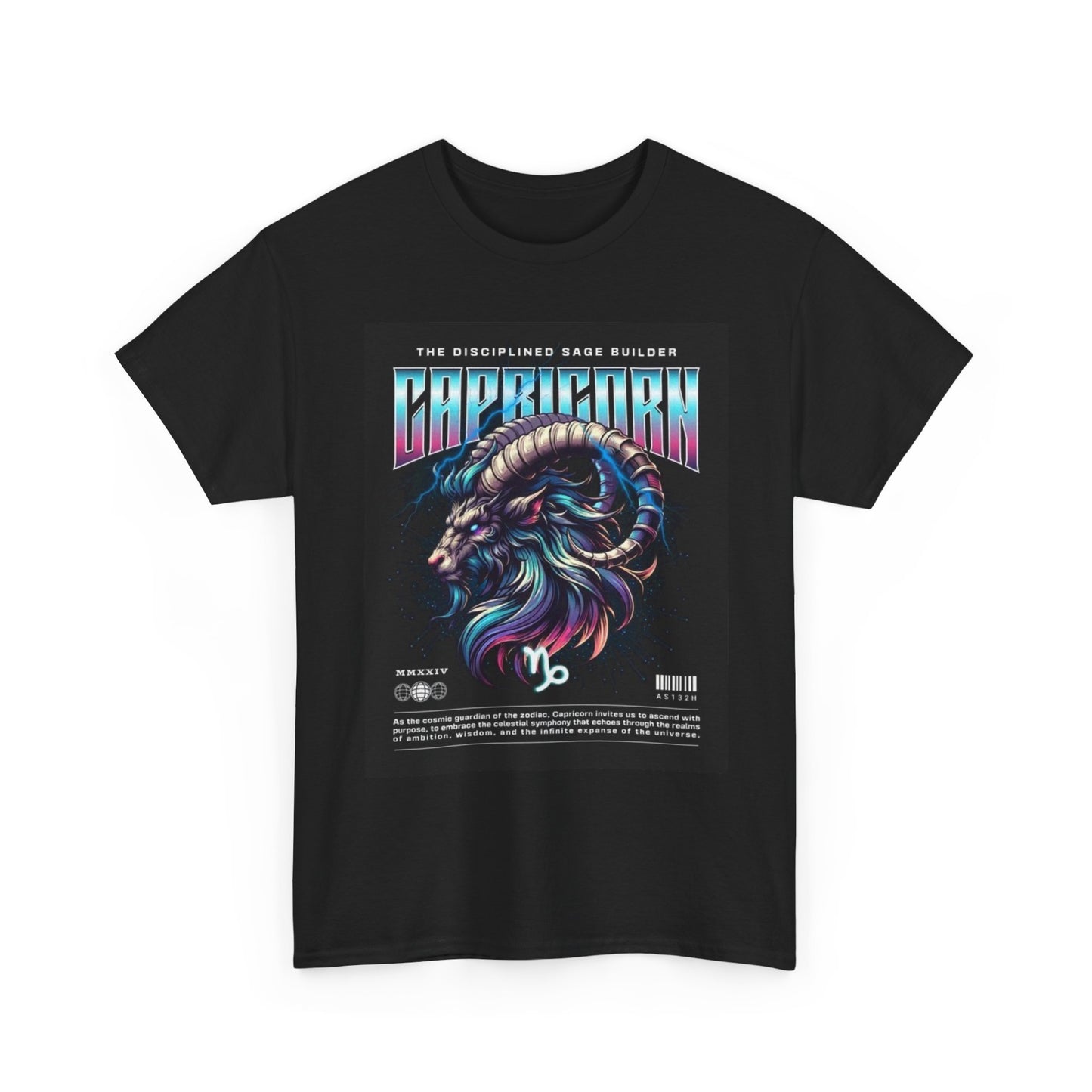 Capricorn Zodiac Astrology Sign Graphic T Shirt Unisex Heavy Cotton Tee NEW