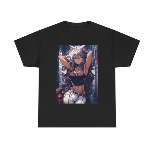 Waifu Anime T-shirt Girl Graphic Cartoon Retro Gaming Unisex Heavy Tee Gamer 21