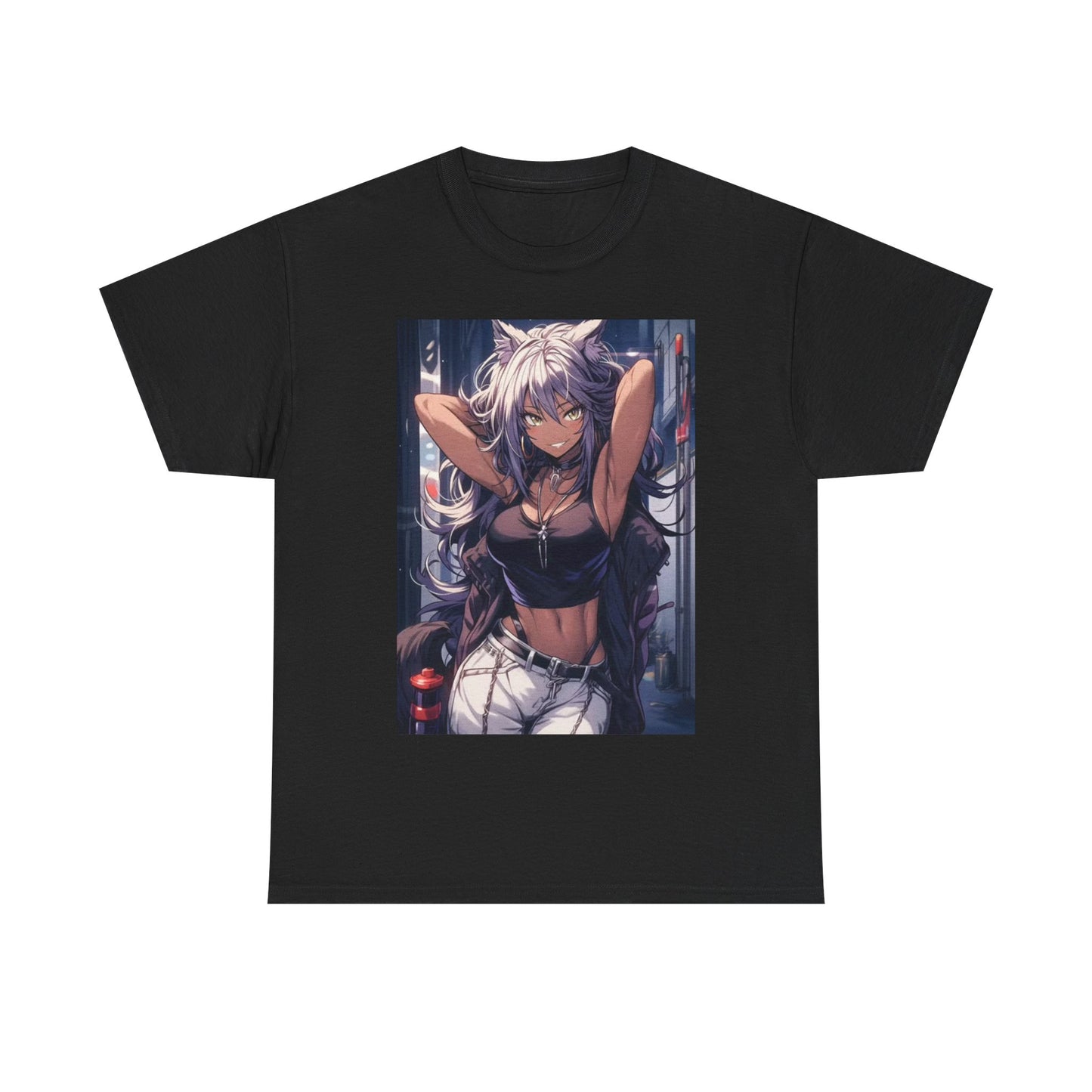 Waifu Anime T-shirt Girl Graphic Cartoon Retro Gaming Unisex Heavy Tee Gamer 21