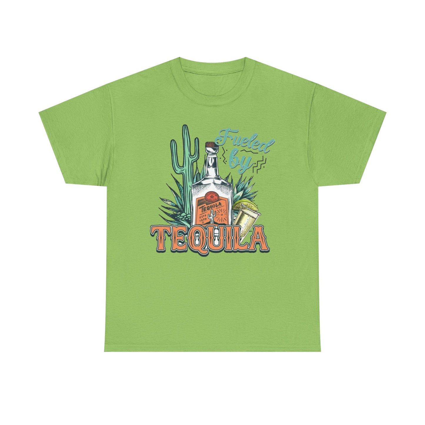 Fueled By Tequila Graphic T Shirt NEW Unisex Heavy Cotton Tee