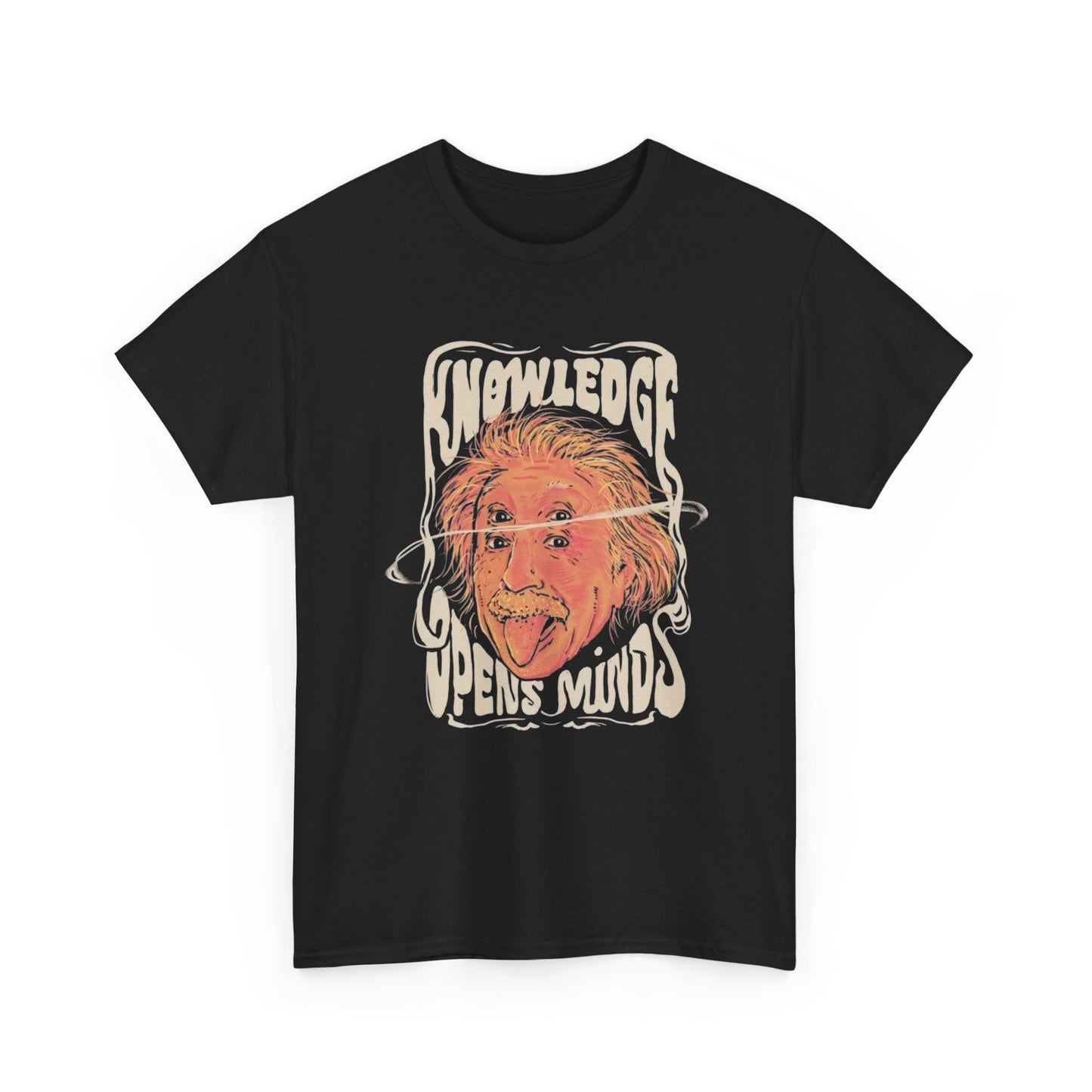Einstein Knowledge Opens Minds Graphic T Shirt Unisex Heavy Cotton Tee