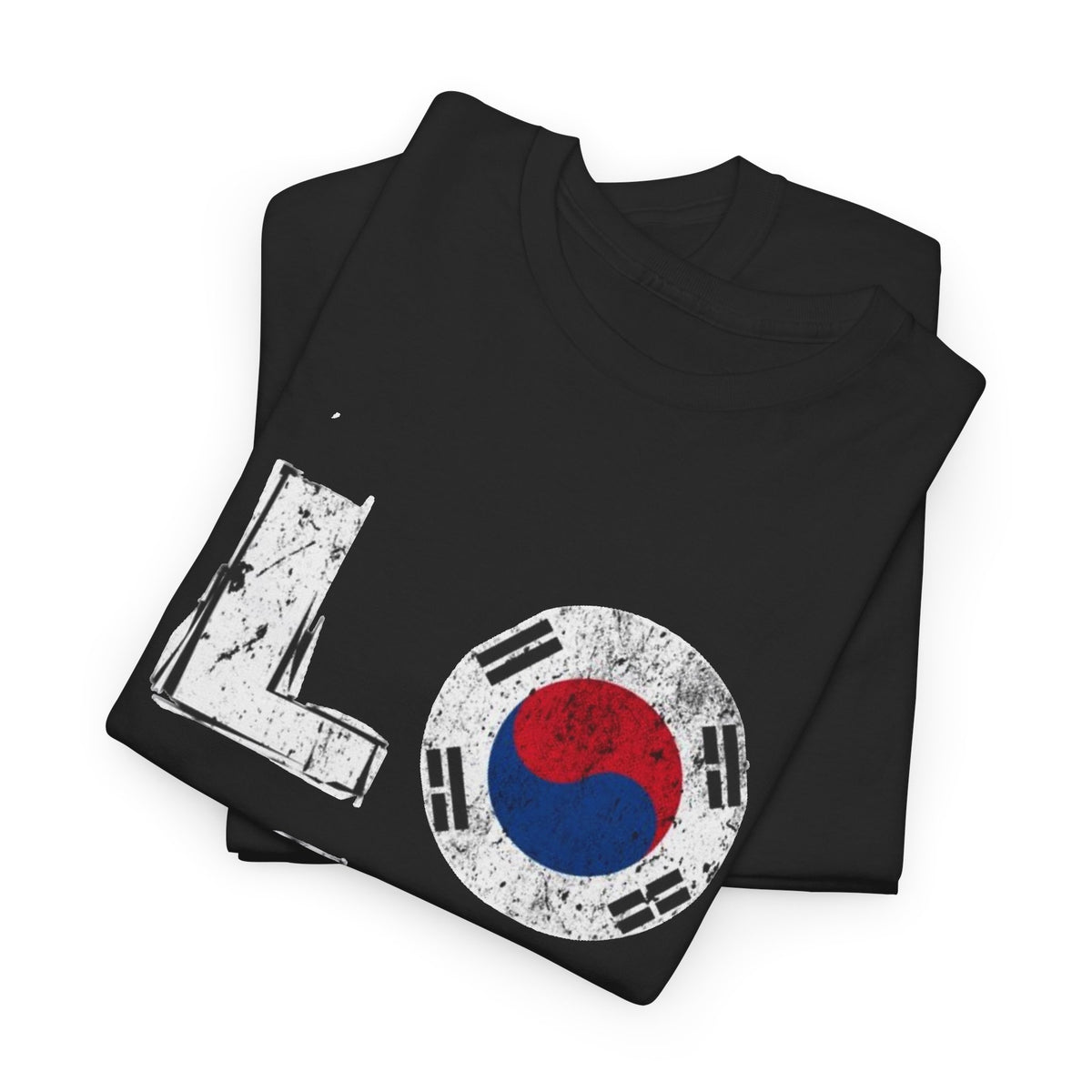 Love South Korea Graphic T Shirt Men's Heavy Cotton Tee