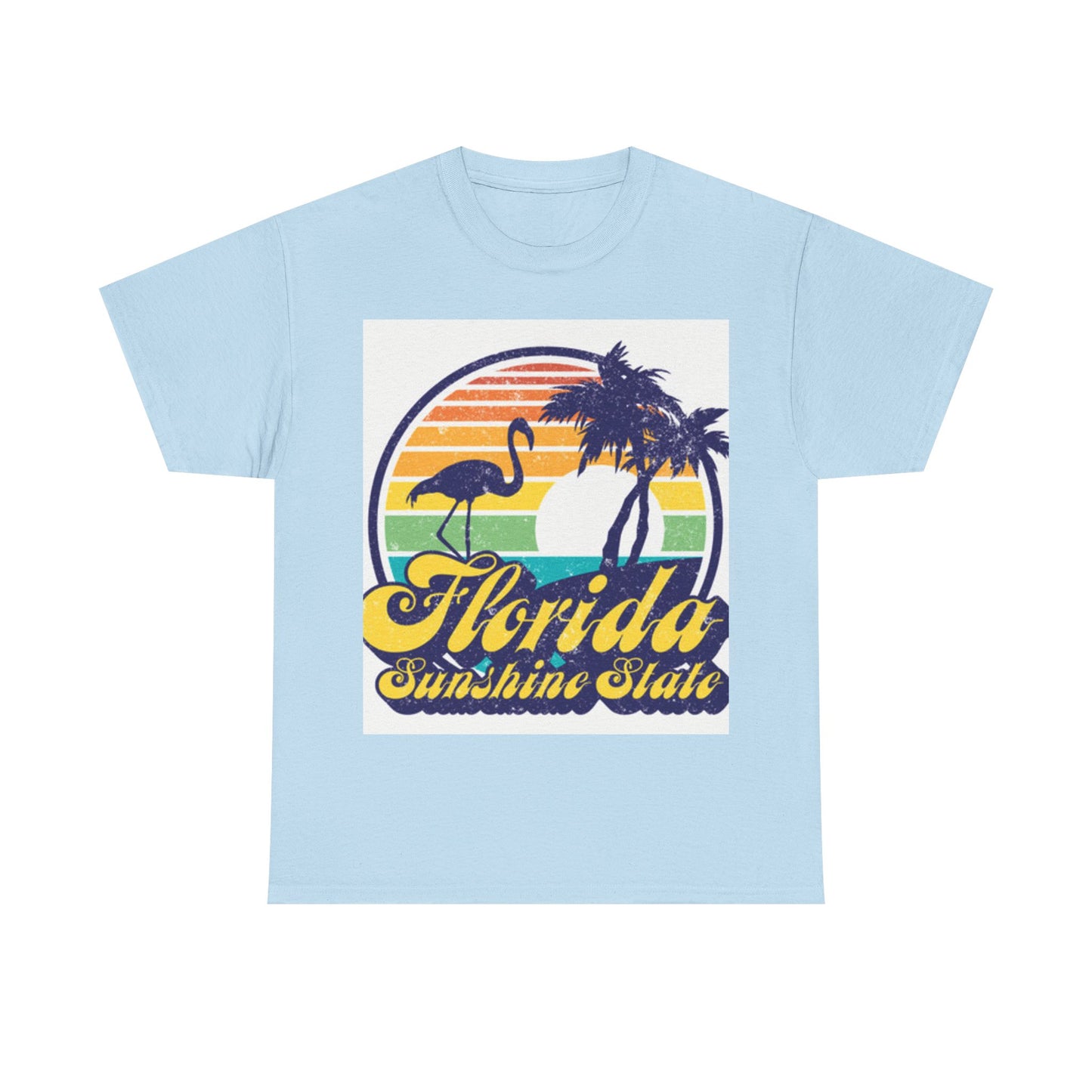 Florida Graphic Tshirt Summer Beach Miami Tampa Merch Unisex Heavy Cotton Tee 7