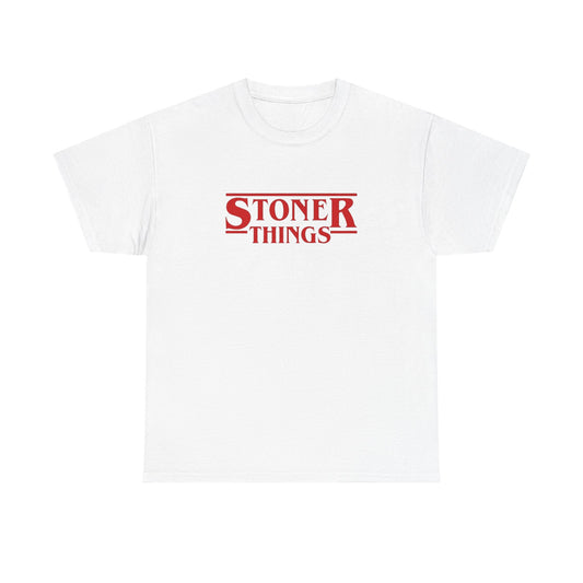 Stoner Things Funny Weed Graphic T Shirt Unisex Heavy Cotton Tee BRAND NEW