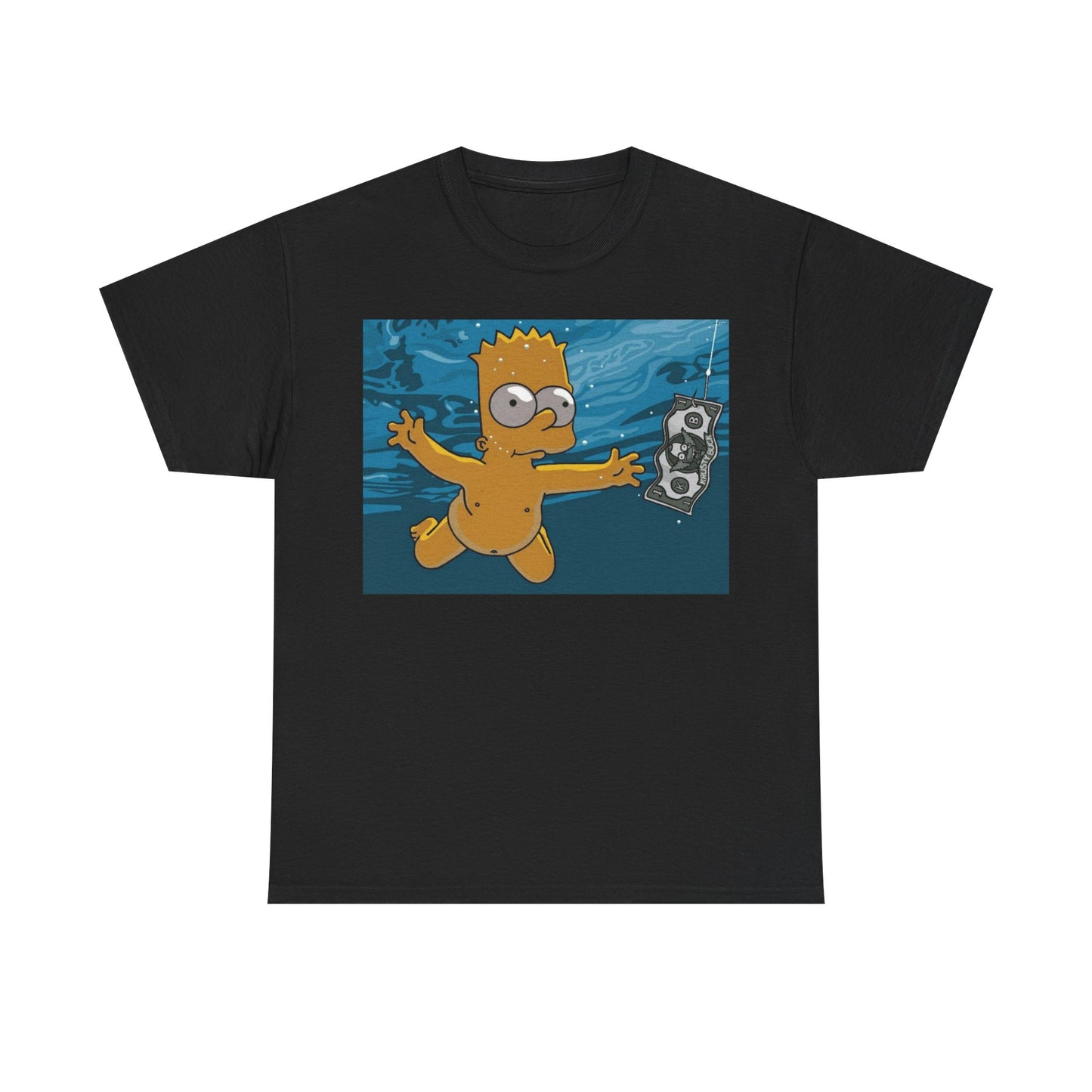 Simpsons T-shirt vintage nirvana retro art funny graphic Unisex Heavy Cotton Tee
