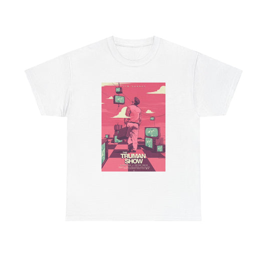 The Truman Show Tshirt Jim Carrey Movie Retro Poster Unisex Heavy Cotton Tee