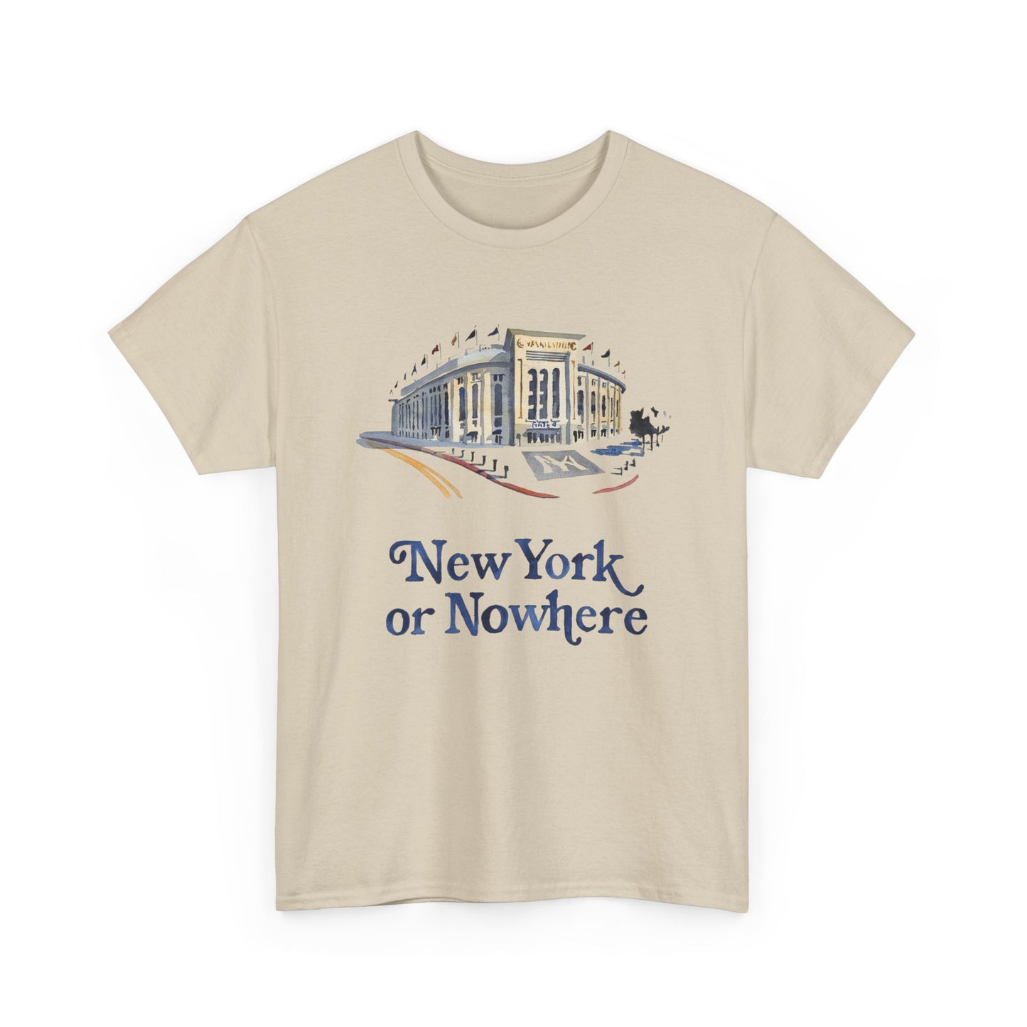 New York Or Nowhere Graphic T Shirt Unisex NEW Heavy Cotton Tee