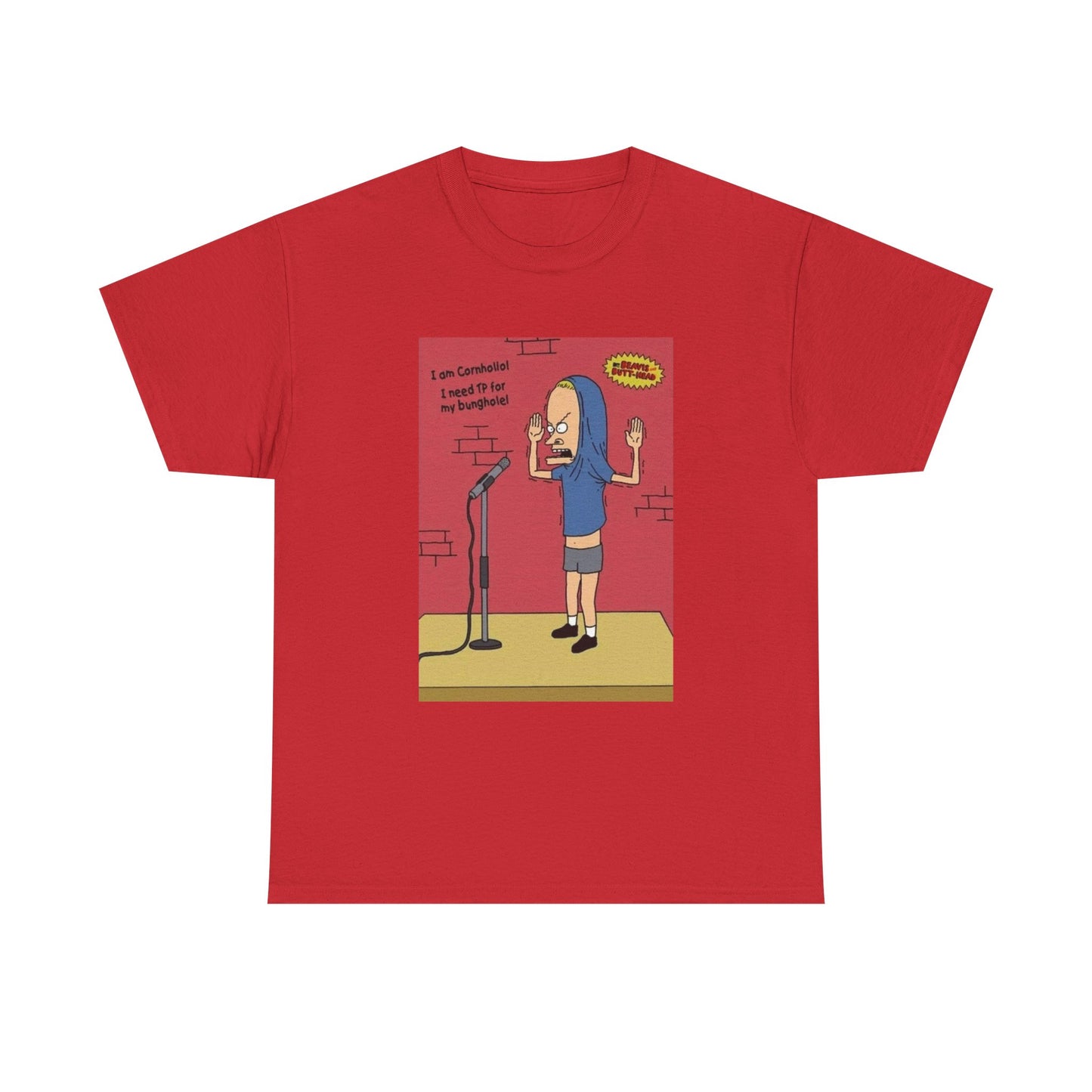 Beavis And Butthead Tshirt Comedy Tv Series Retro Cornholio Unisex Heavy Cotton