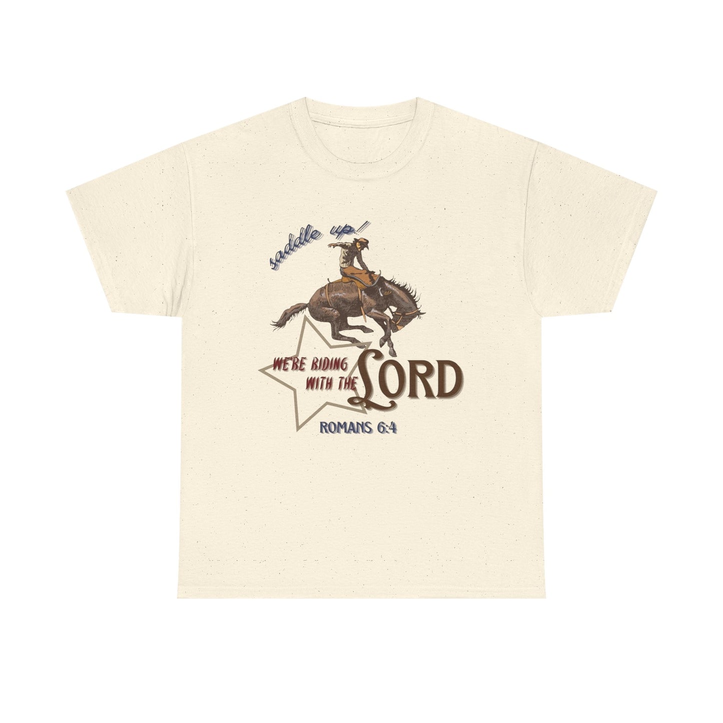 Riding With The Lord Graphic T Shirt ALL SIZES Tee Unisex Heavy Cotton