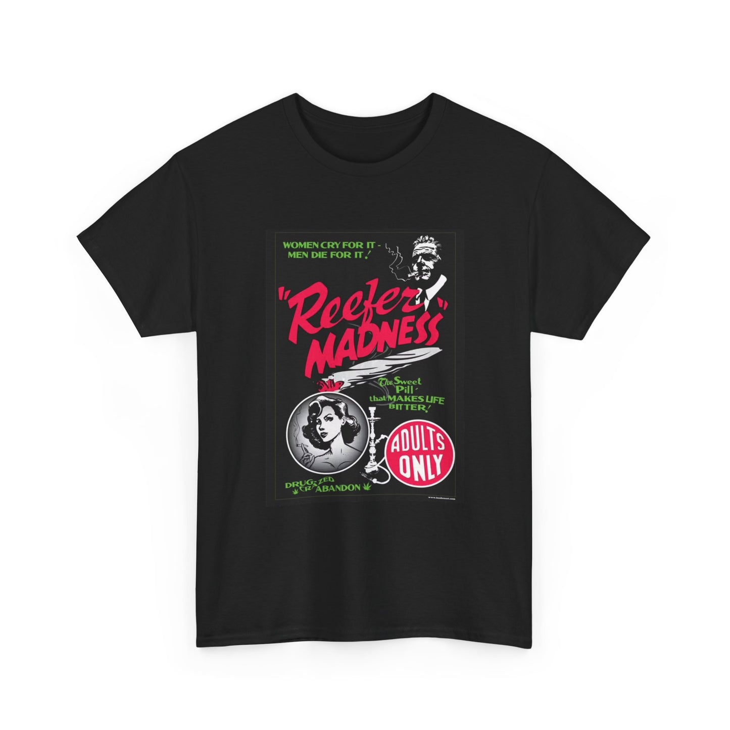 Reefer Madness Tshirt Funny Vintage Graphic weed movie Unisex Heavy Cotton Tee