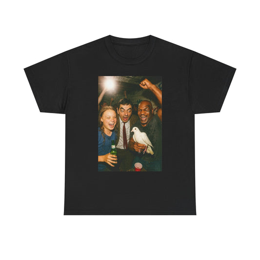 Mike Tyson Mr Bean Funny Graphic T Shirt Unisex Heavy Cotton Tee