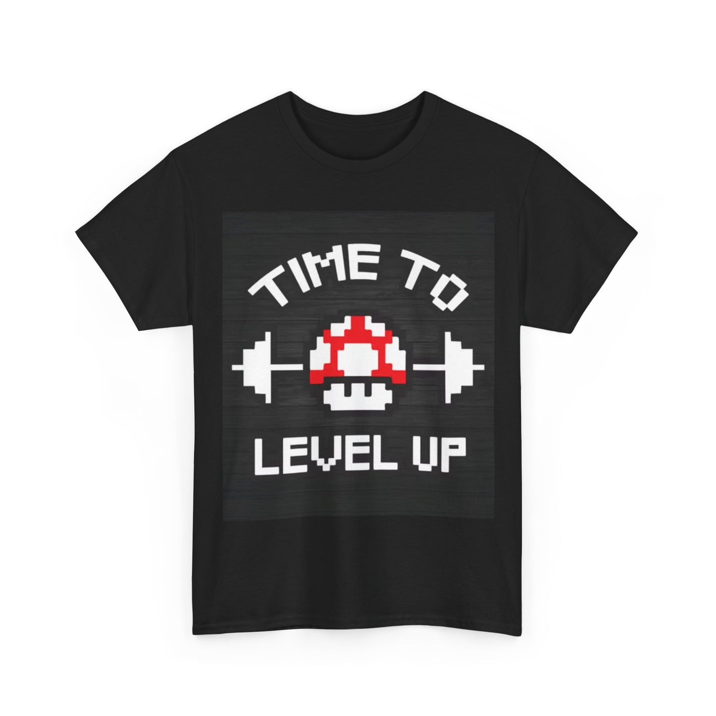Time to level Up Tshirt GYM Gear Workout Lifting Unisex Heavy Cotton Tee