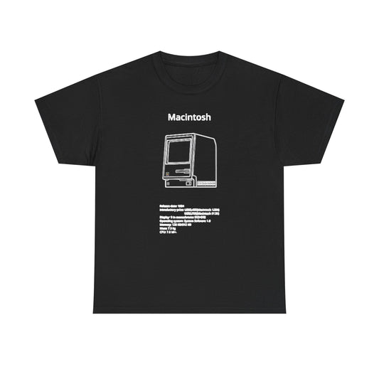 Macintosh Computer Graphic T Shirt Retro Tech Unisex Heavy Cotton Tee