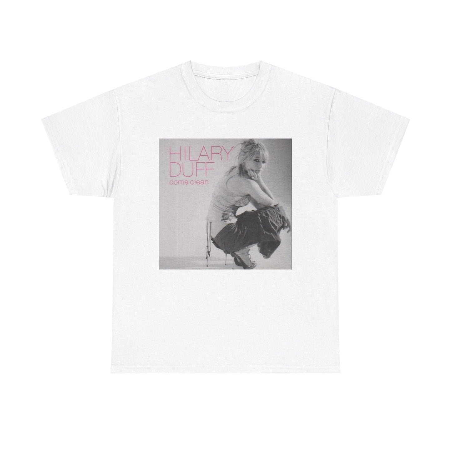 Hilary Duff Tshirt Vintage Album Poster Retro Pop Unisex Heavy Cotton Tee
