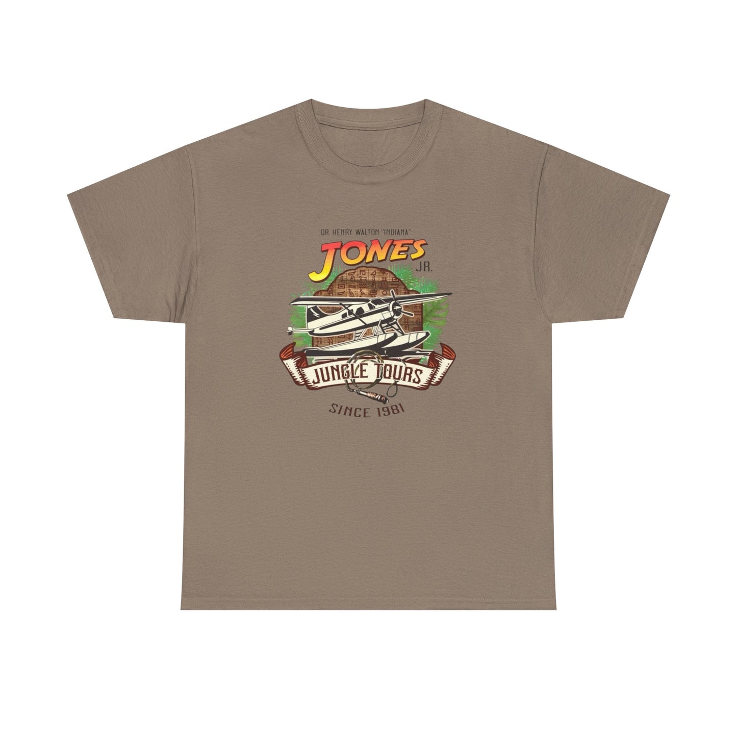 Jungle Tours Indiana Jones Graphic T Shirt Unisex Heavy Cotton Tee