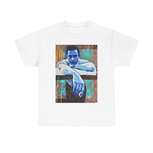 Johney Cash Tshirt Art Painting Nashville Country Unisex Heavy Cotton Tee