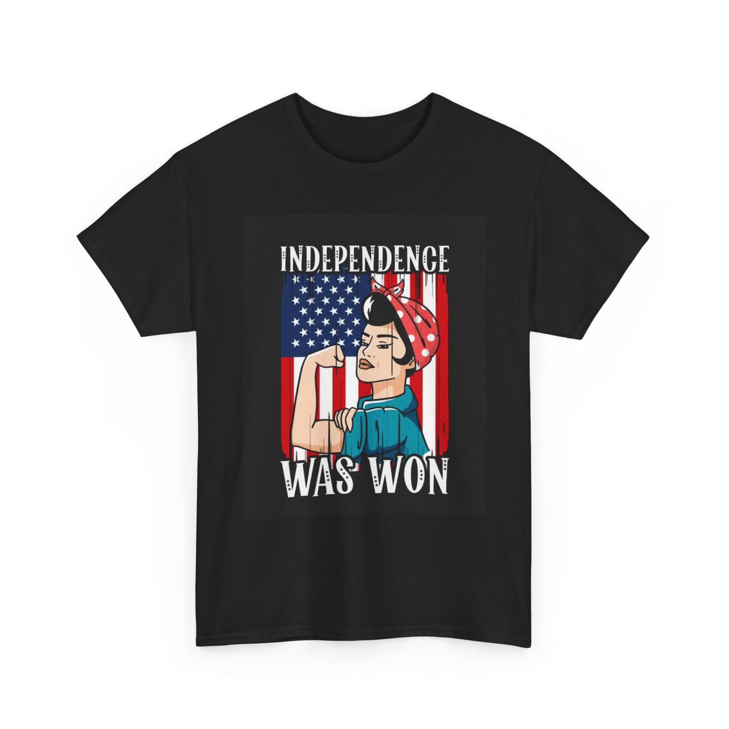American Independence Tshirt War Time Graphic American Flag Unisex Heavy Cotton