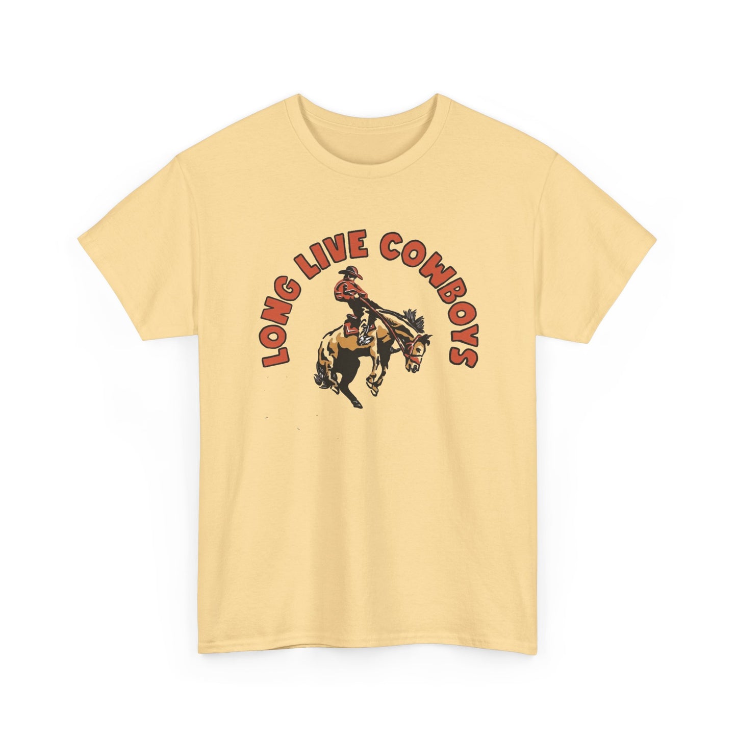 Long Live Cowboys Graphic T Shirt Men's Heavy Cotton Tee