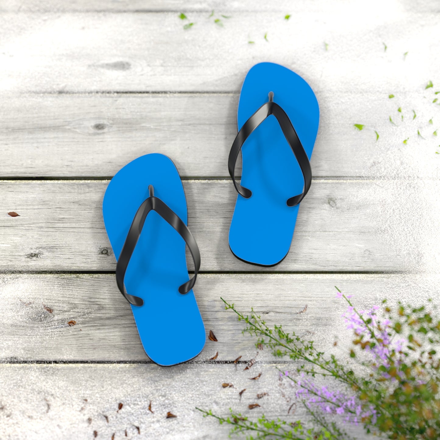 Marina Blue Flip Flops, Sandals Slides, Summer Footwear, Brand New