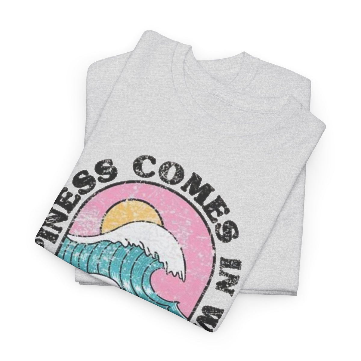 Happiness Comes in Waves Bahamas Ocean Graphic T-Shirt Men's Graphic Tee