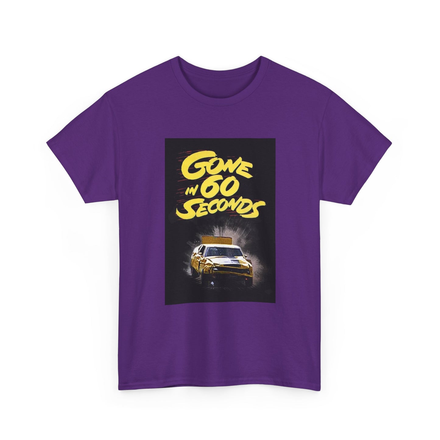 Gone in 60 Seconds Tshirt Vintage Ford Mustang Retro Poster Unisex Heavy Cotton