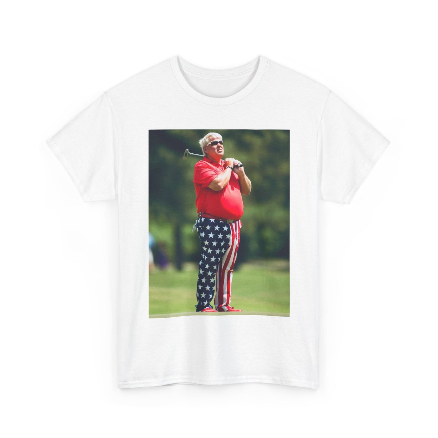 John Daly Tshirt Golf American Flag Masters Tiger woods Unisex Heavy Cotton Tee