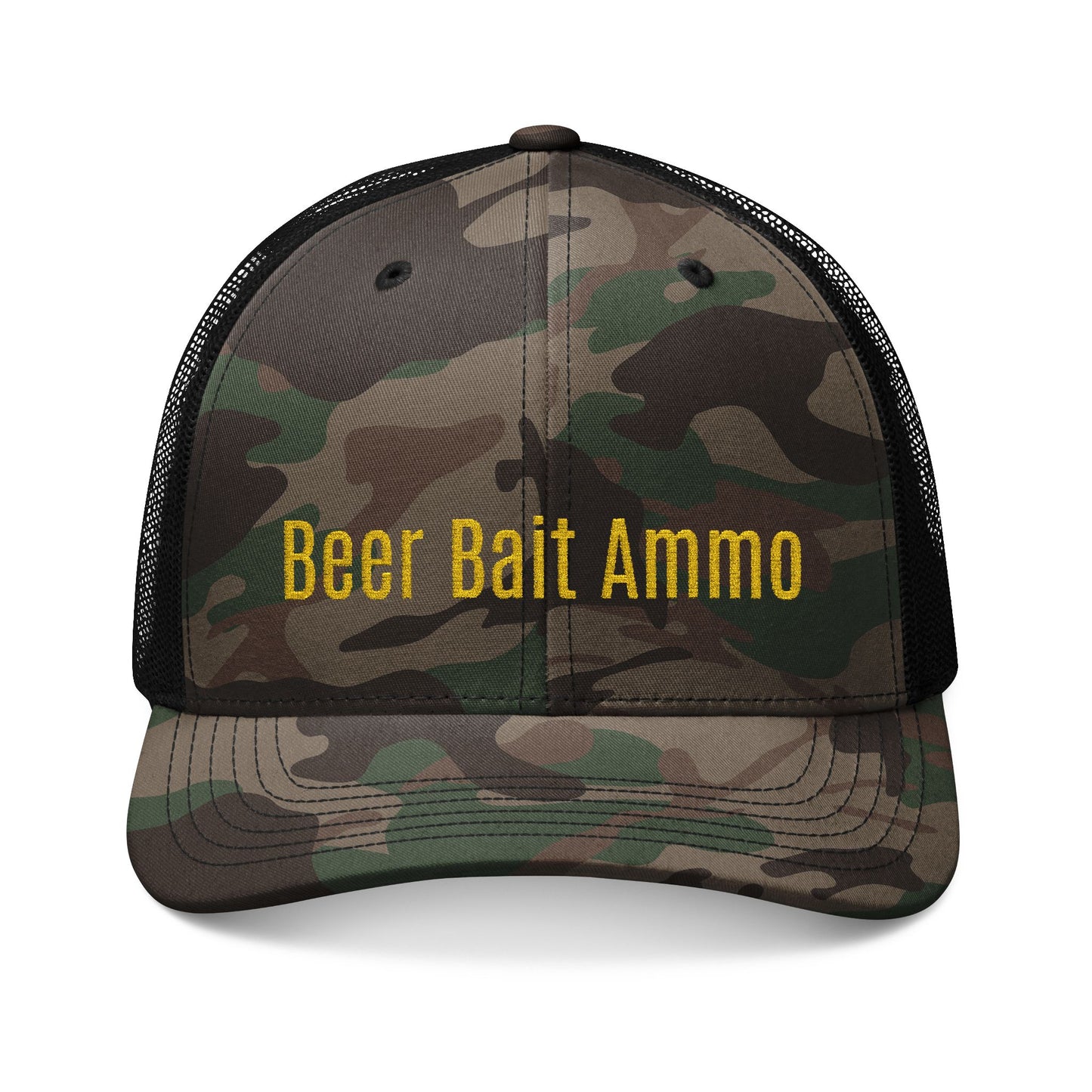 Beer Bait Ammo Hat Camouflage Trucker Hat (Embroidery)