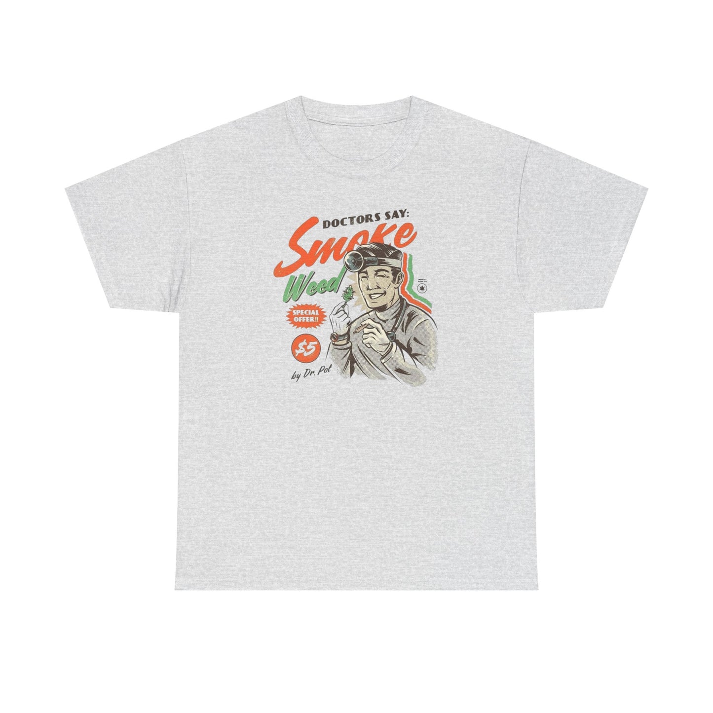 Smoke Weed Medical Vintage T-Shirt NEW Gift Unisex Heavy Cotton Tee