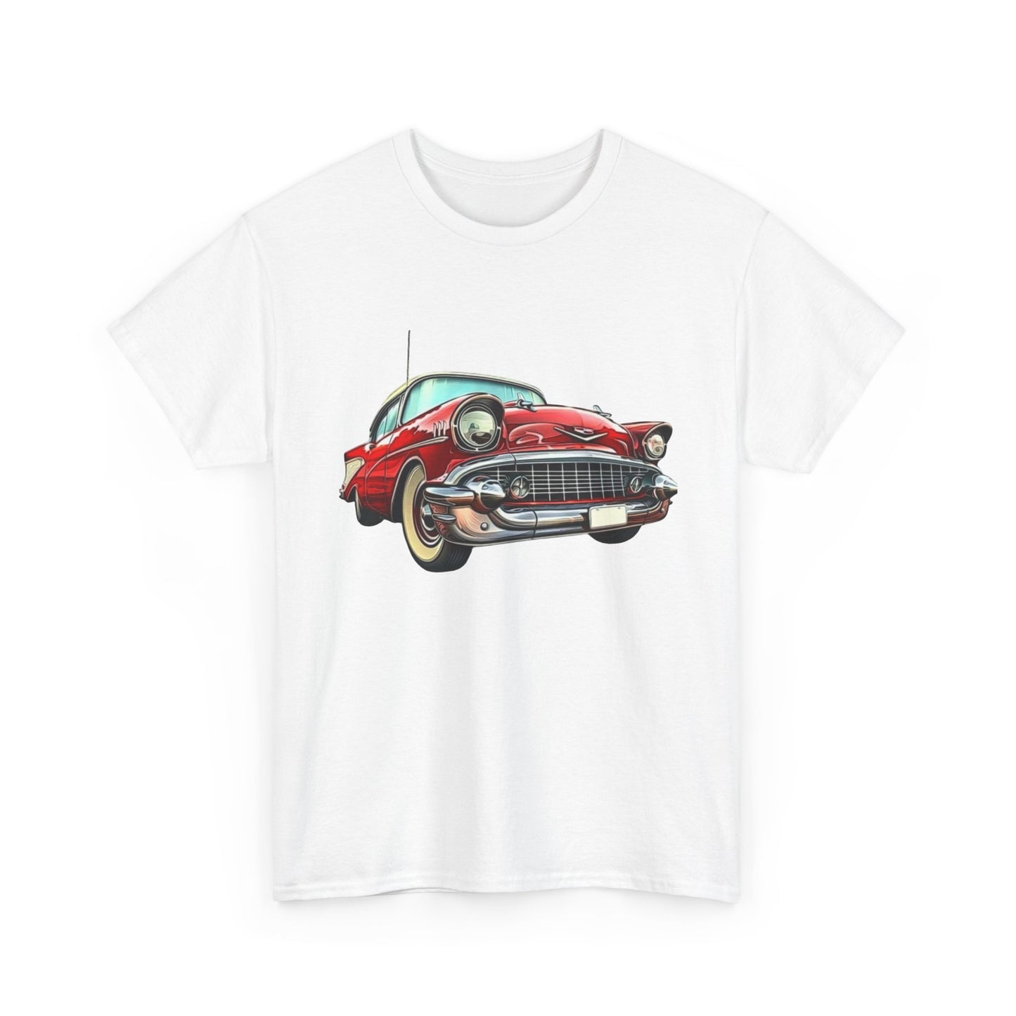 57 Chevy Retro Classic Car Graphic T Shirt NEW Unisex Heavy Cotton Tee