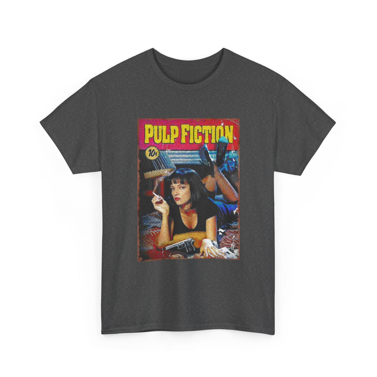 Pulp fiction T-shirt vintage graphic retro movie poster Unisex Heavy Cotton Tee