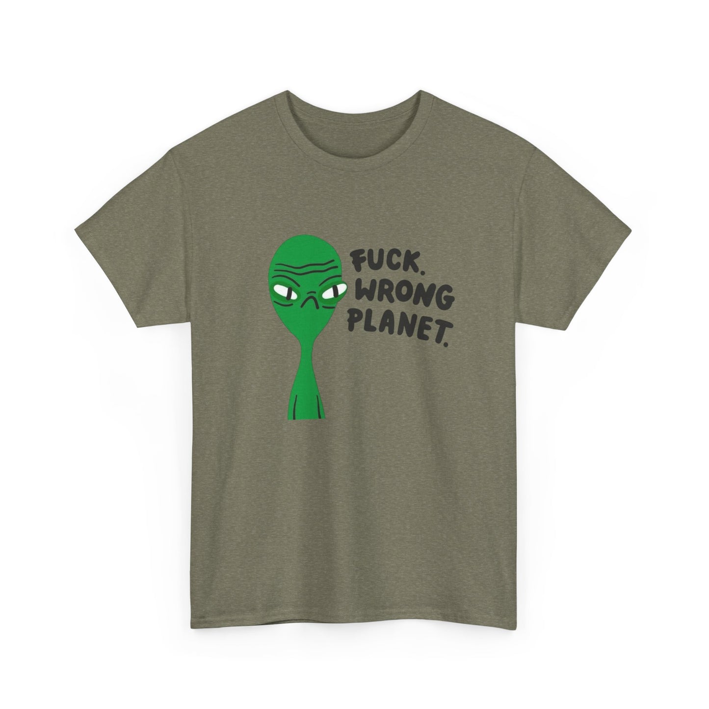 Alien Wrong Planet Funny Jokes Graphic T-Shirt Cotton Tee New Gift Vintage