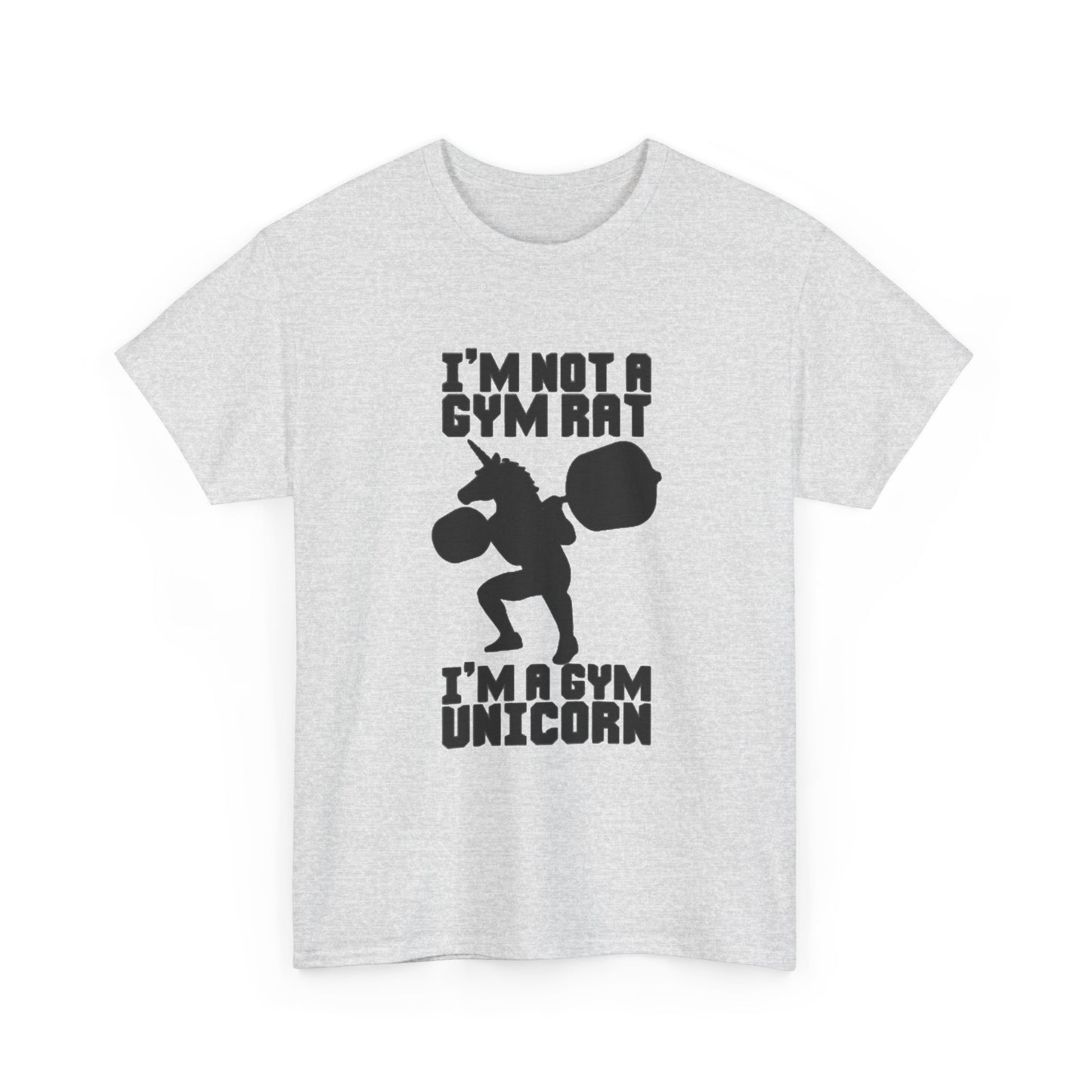 Gym Rat Shirt Funny Lifting Gear Workout Training Comedy Unisex Heavy Cotton Tee