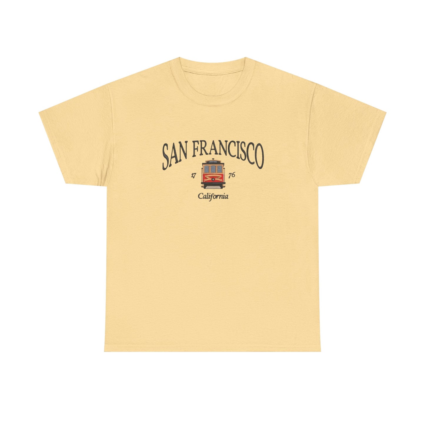 San Francisco California Trolly Graphic T Shirt NEW Unisex Heavy Cotton Tee