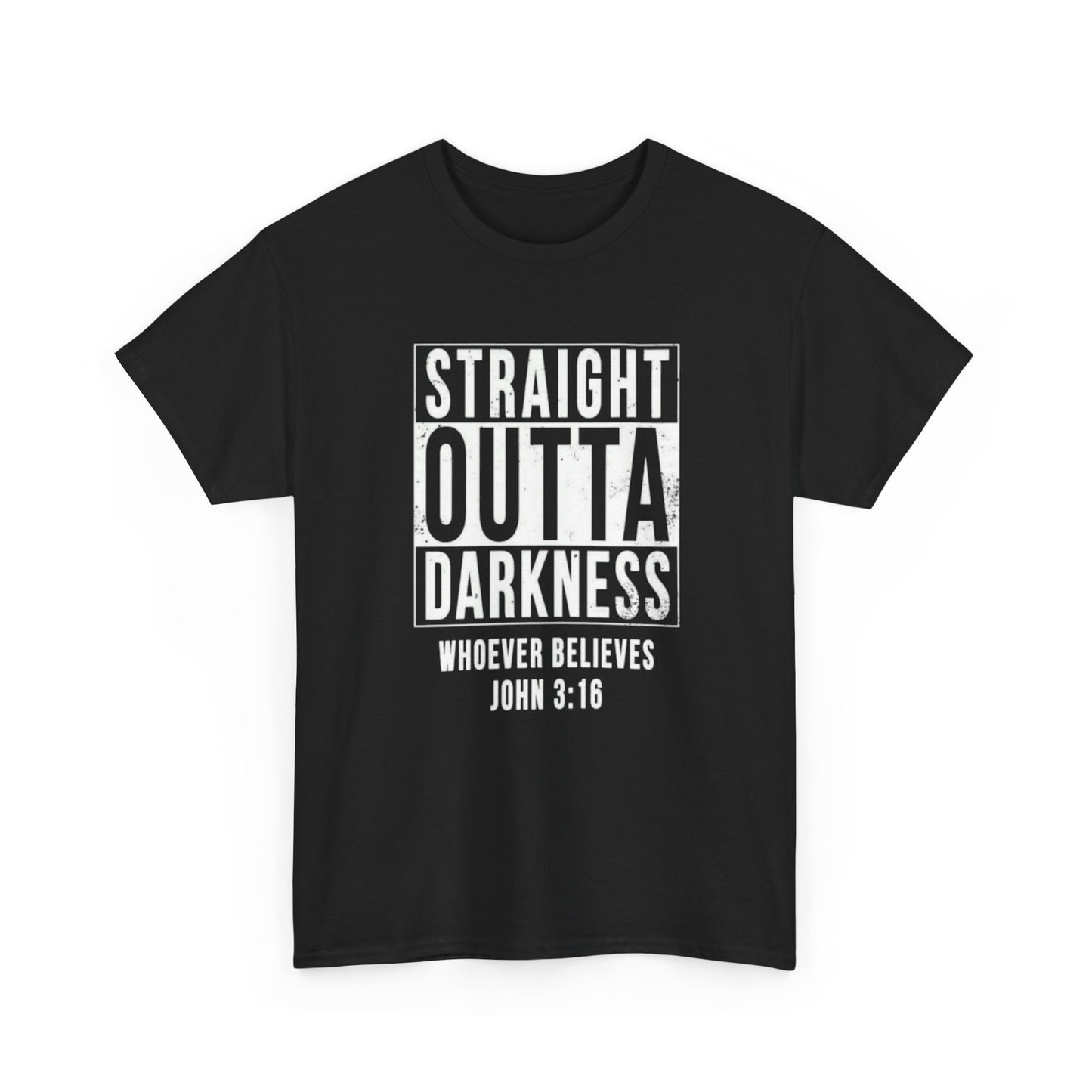 Straight Outta Darkness Graphic T Shirt NEW GIFT Unisex Heavy Cotton Tee