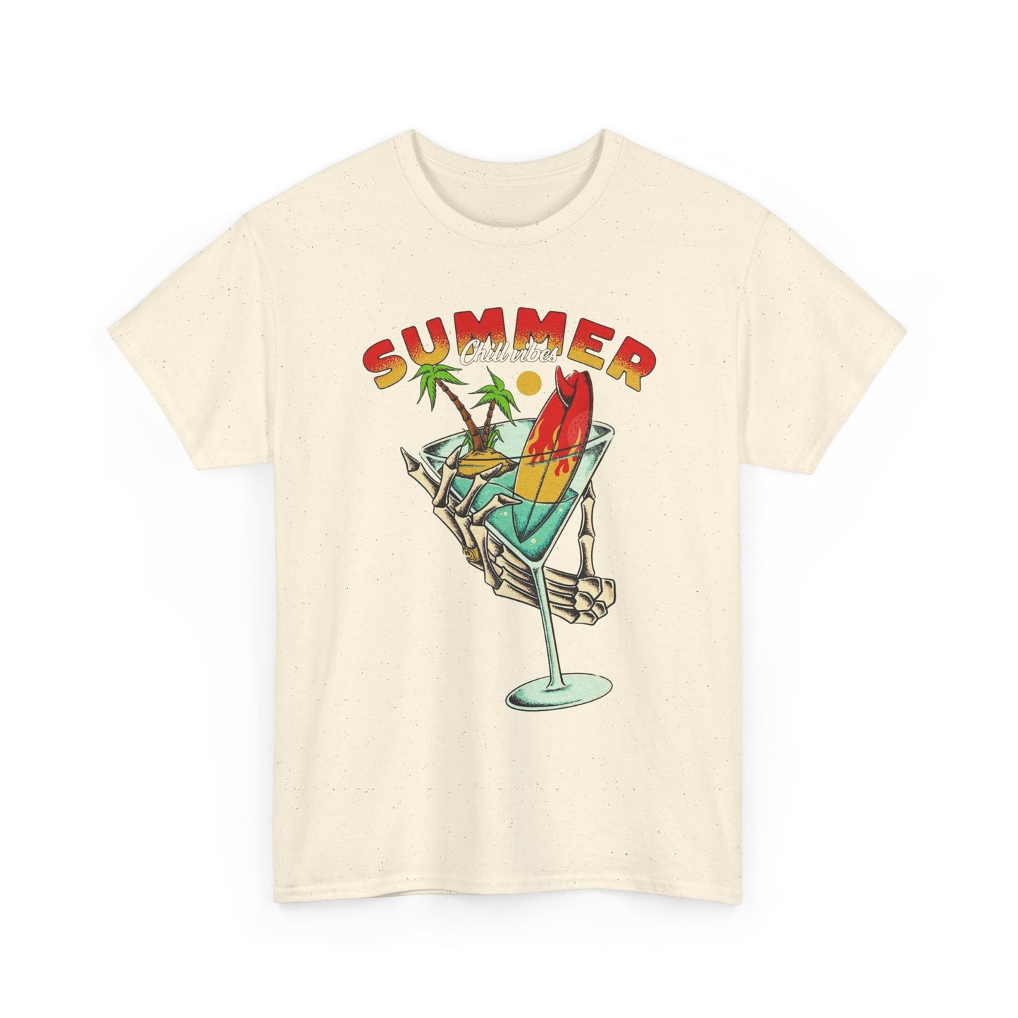 Summer Chill Vibes T Shirt Graphic Unisex Heavy Cotton Tee NEW GIFT