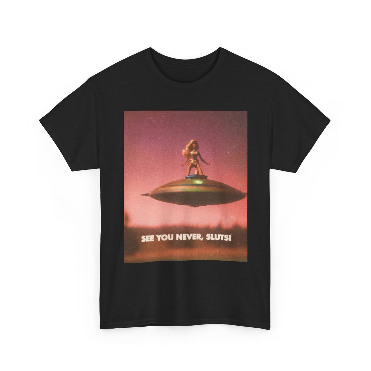 See You Never Sluts Funny Doll Graphic T Shirt NEW Adult Tee
