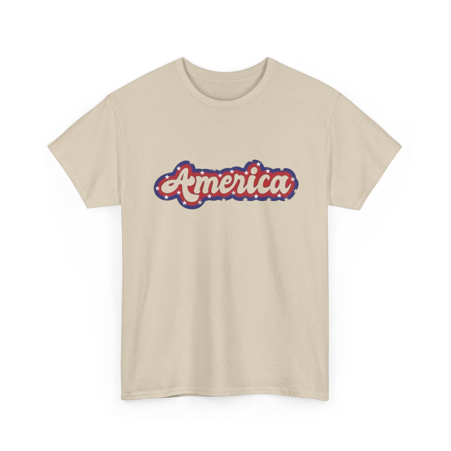 America 70's Retro USA Graphic T Shirt Unisex NEW Heavy Cotton Tee