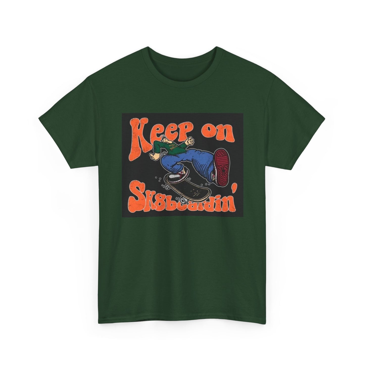 Keep On SkateBoarding Tshirt Skate or Die Vintage Graphic Retro Unisex Heavy tee