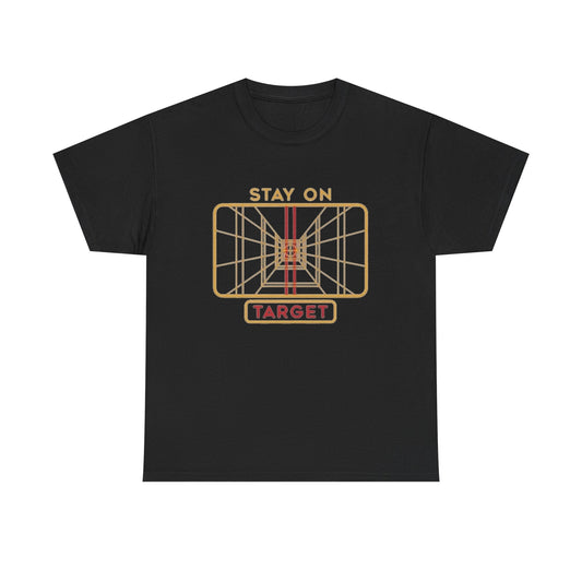 Stay On Target Retro Gaming Graphic T Shirt NEW Adult Regular Sizing Tee