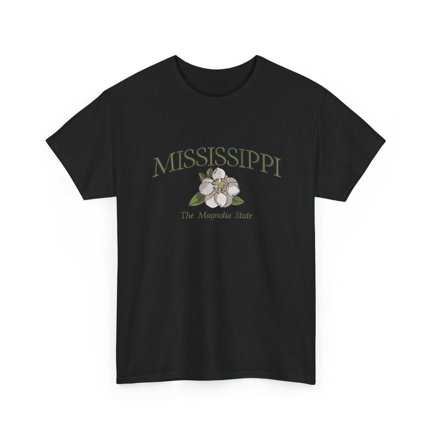 Mississippi The Magnolia State Graphic T Shirt NEW Unisex Heavy Cotton Tee