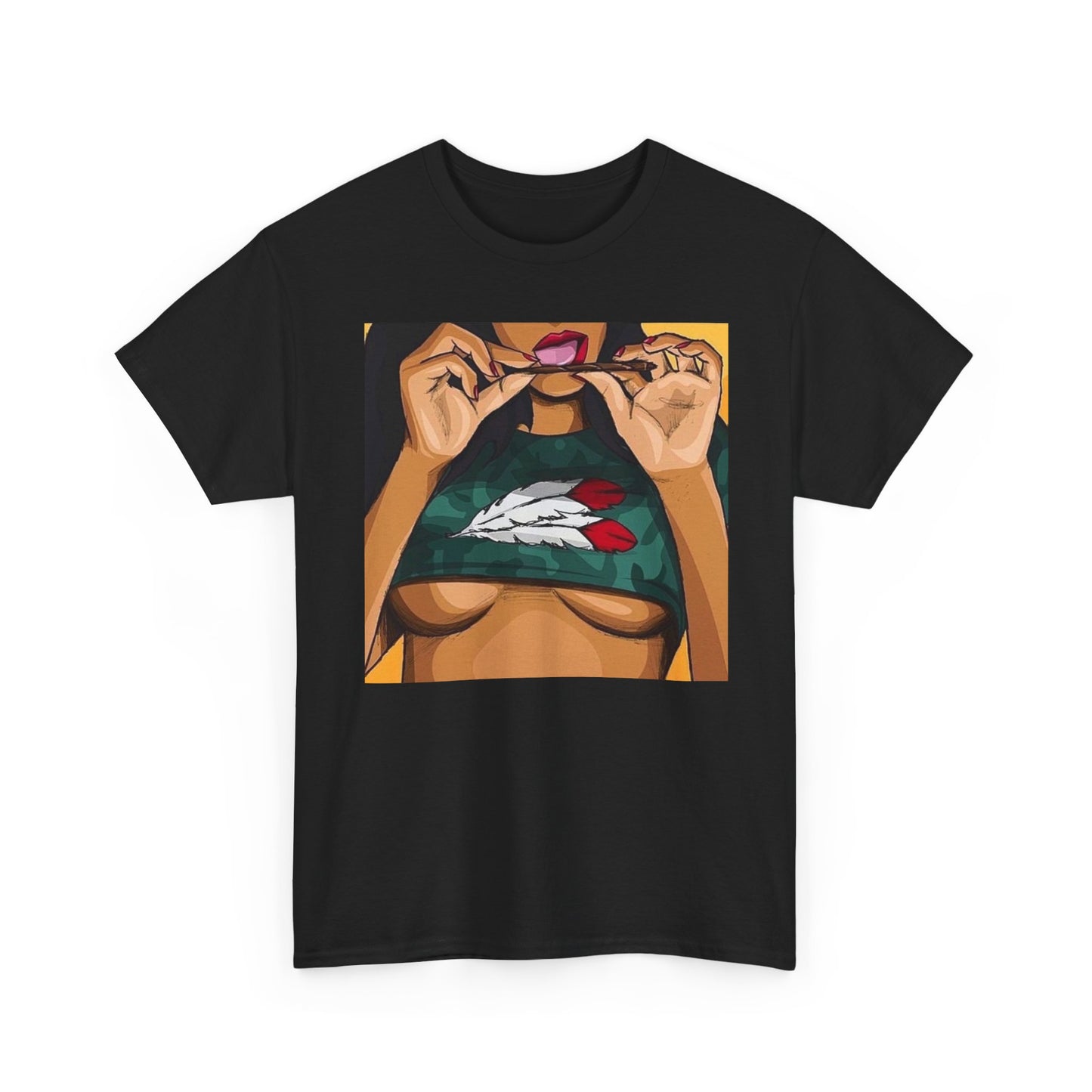 Rolling A Blunt Graphic T-Shirt Women's Heavy Comfy Cotton Tee