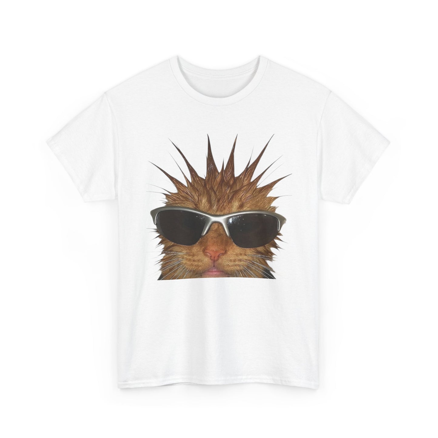 Funny Cat Graphic T Shirt Unisex Heavy Cotton Tee