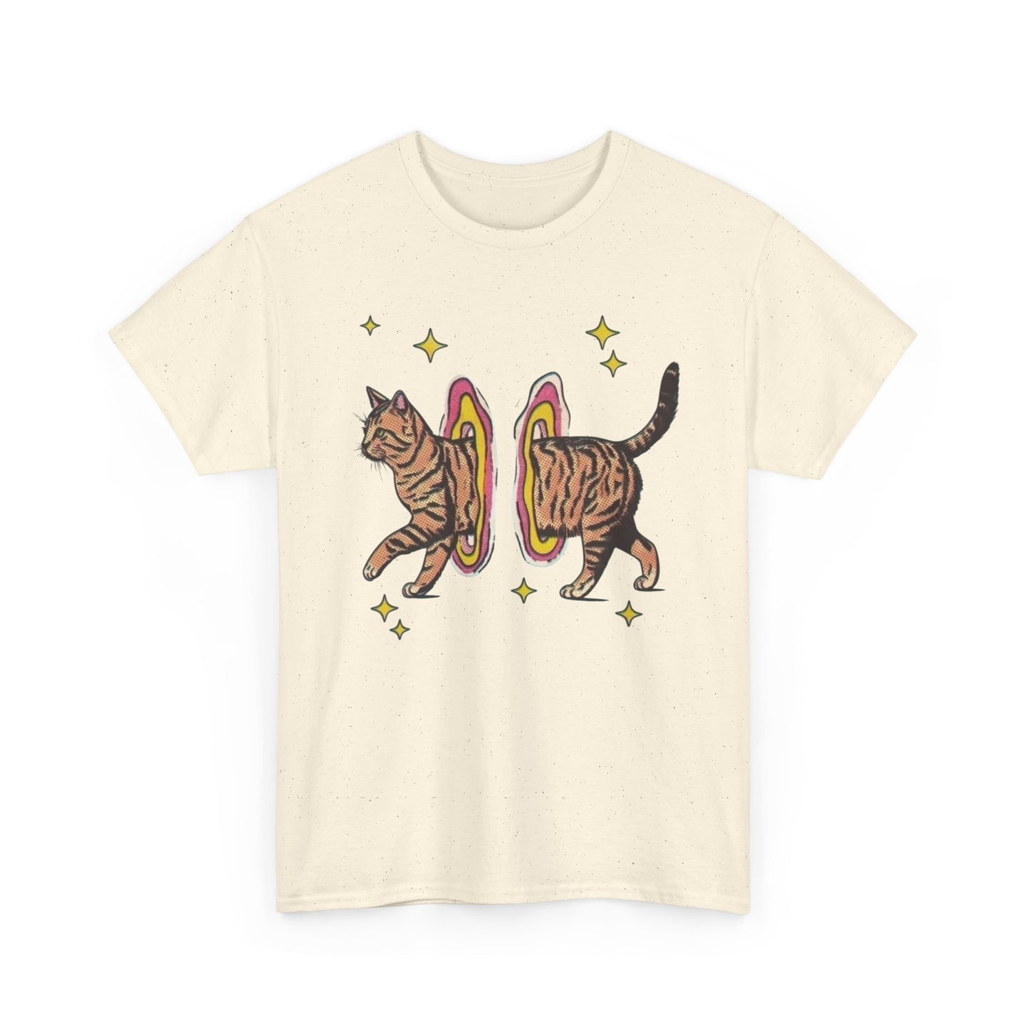 Funny Cat Graphic T Shirt Unisex Heavy Cotton Tee