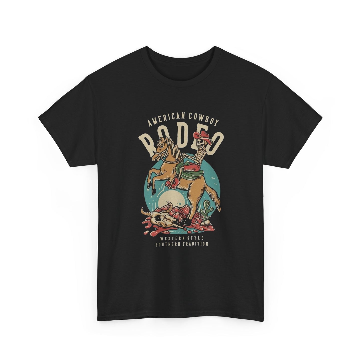 American Cowboy Rodeo Graphic T Shirt Unisex Cotton Tee Gift NEW