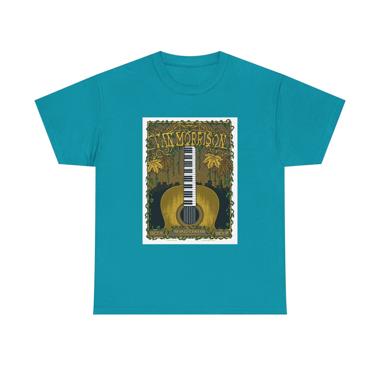Van Morrison Tshirt Classic Rock Merch Graphic Retro Unisex Heavy Cotton Tee